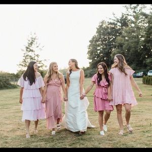 Just Me Ruffle Tiered Midi Dress